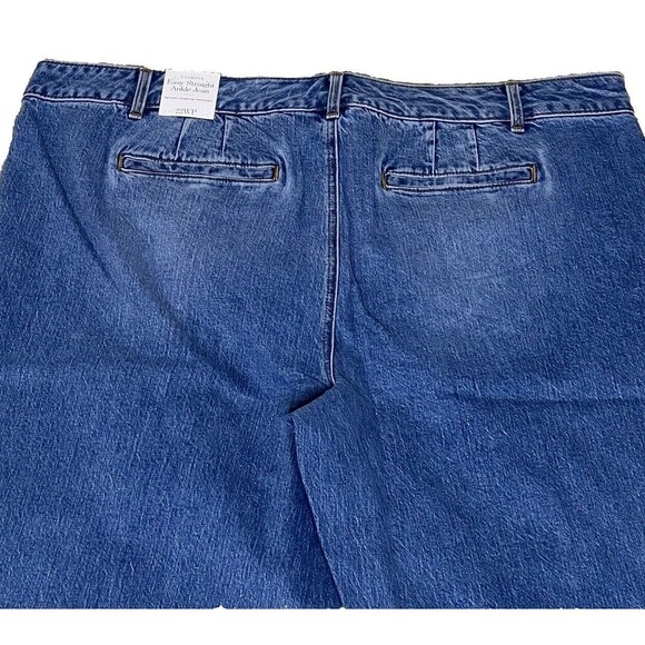 Talbots Women’s Petite Easy Straight Ankle Jeans Blue 22WP High Waist - Picture 4 of 12